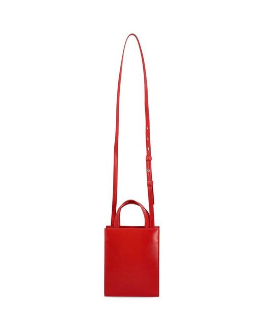 Ferragamo Red Gancini-plaque Mini Tote Bag