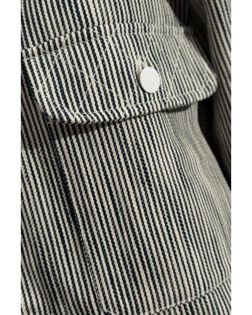 A.P.C. Gray Striped Pattern Jacket,