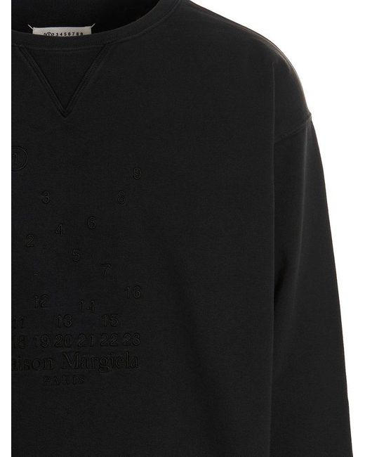 Maison Margiela Black Numeric Logo Sweatshirt for men