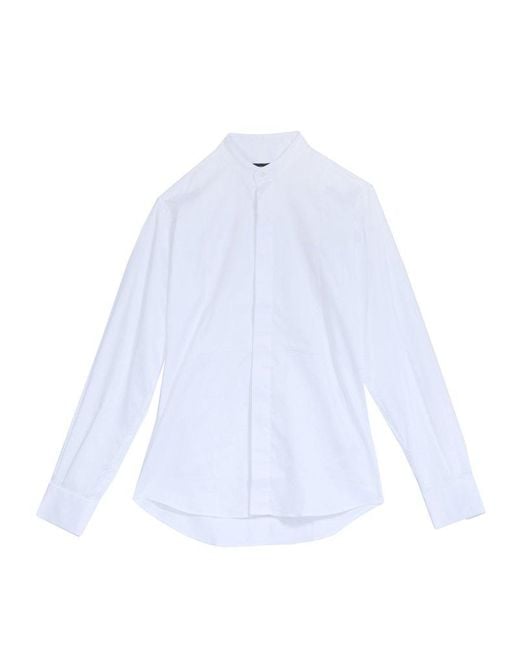 Karl Lagerfeld White Long Sleeved Shirt for men