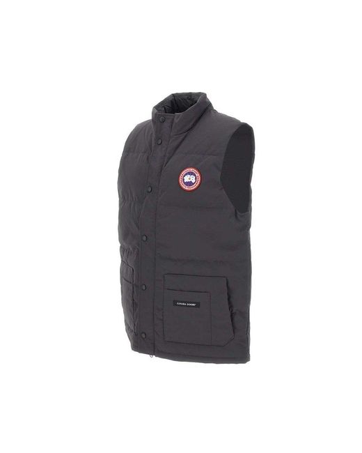 Canada Goose logo-patch padded gilet - White