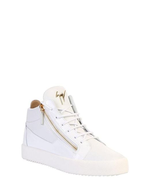 Giuseppe Zanotti White High-top Lace-up Sneakers for men