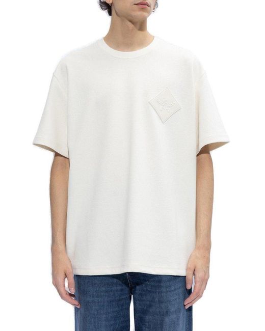 MCM White Patched T-shirt, for men