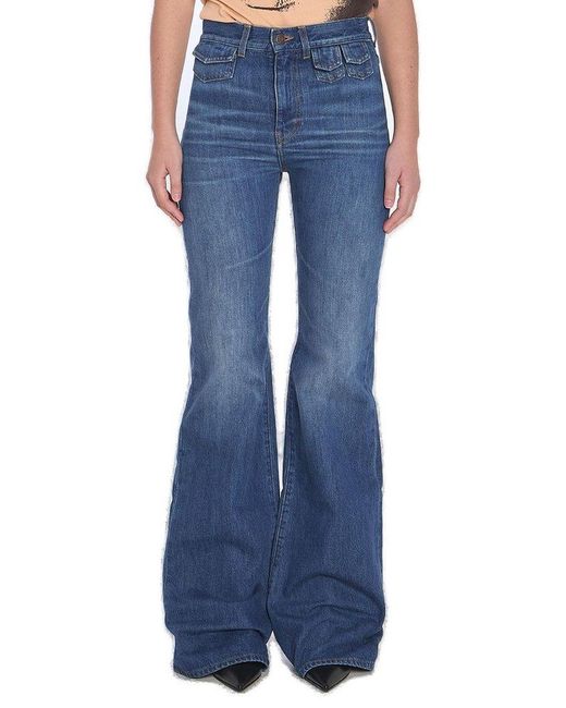 Chloé Blue High-Waisted Flared Jeans