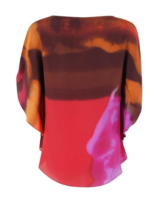 Gianluca Capannolo Pink Abstract Print Top