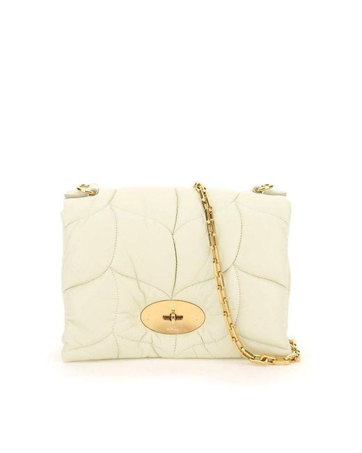 Mulberry Leather Little Softie Chainlink Crossbody Bag in White Lyst