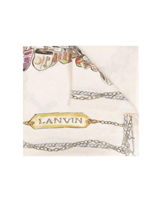 Lanvin Natural Silk Scarf,