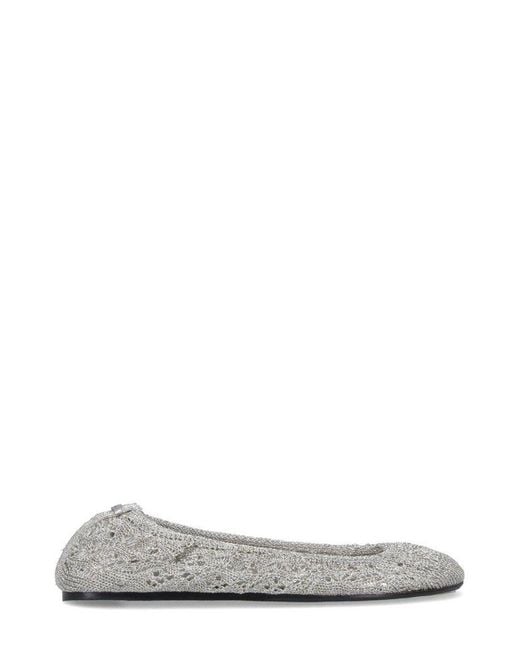 【送料&関税込】Isabel Marant belna Crochet Ballet Flats Belna crochet ballet flats in silver - Isabel Marant | Mytheresa