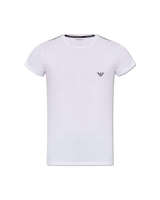 Emporio Armani White Organic Cotton T-shirt, for men