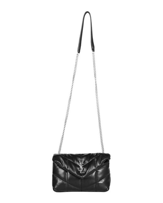 Saint Laurent Quilted Puffer Mini Crossbody Bag in White Lyst