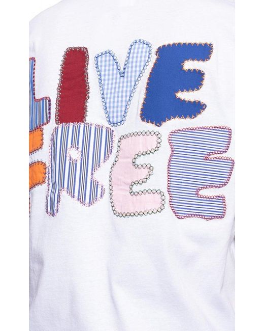 Comme des Garçons White T-Shirt With Patches for men