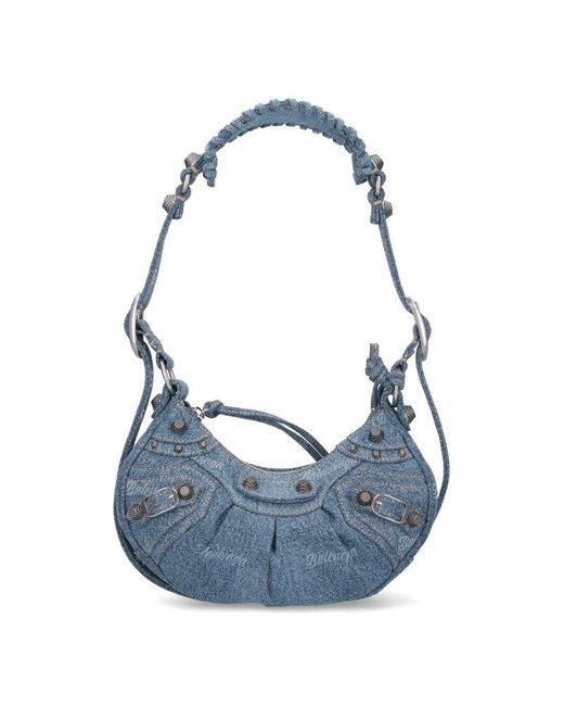 Balenciaga Blue 'cagole Xs Girly' Shoulder Bag
