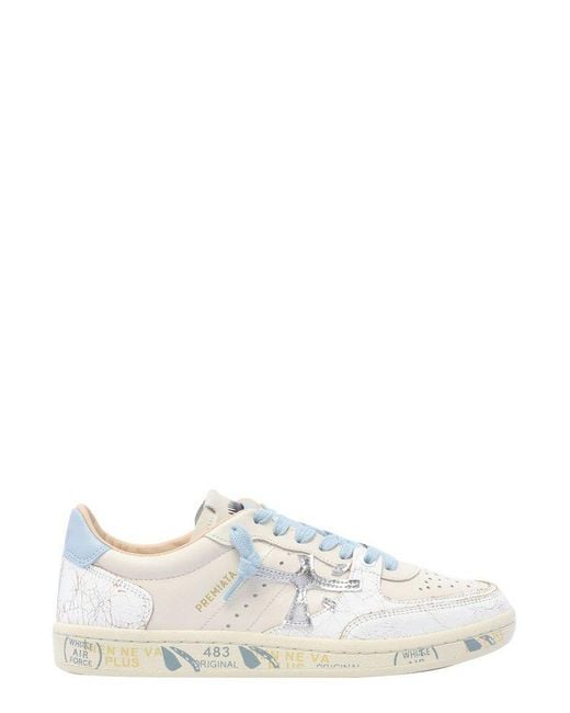 Premiata White Bskt Clayd Sneakers