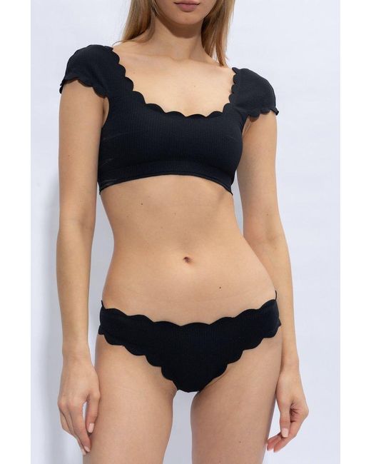 Marysia Swim Blue Scalloped Edge Activewear
