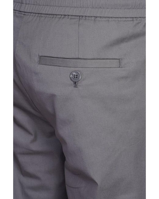 Neil Barrett Gray Low-waist Elasticated Waistband Trousers for men