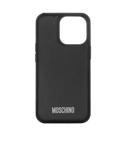 Moschino Iphone 13 Pro Cover in Black | Lyst Canada