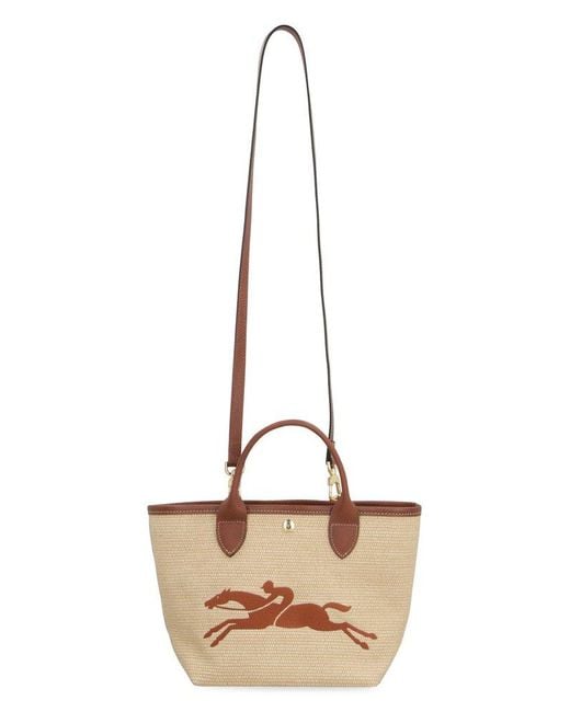 Longchamp Brown Le Panier Pliage Basket Bag
