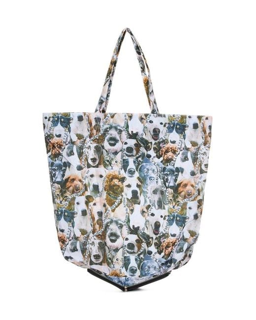 Martine Rose White Dog-printed Top Handle Bag for men