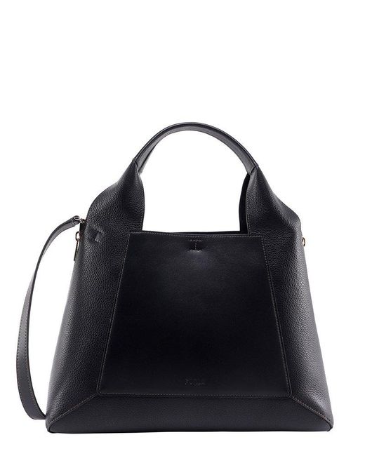 Furla Leather Gilda L Top Handle Bag in Black | Lyst