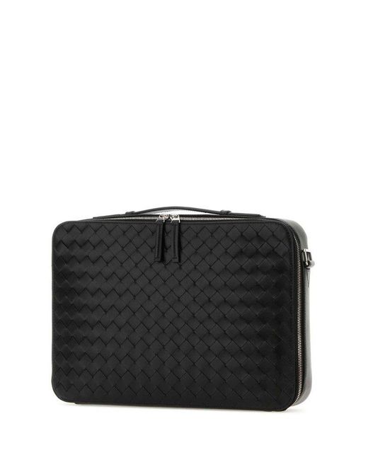 Bottega Veneta Black Leather Briefcase for men