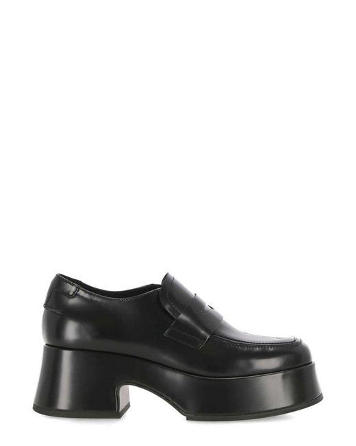 platform loafers brown