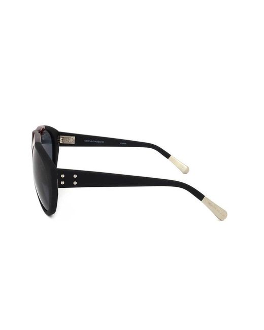 Linda Farrow Black X Kris Van Assche Aviator Frame Sunglasses for men