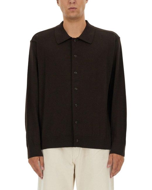 YMC Black Button-Up Cardigan Sweater for men