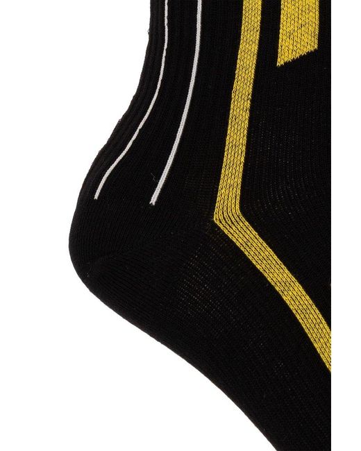 Ganni Black Striped Socks,