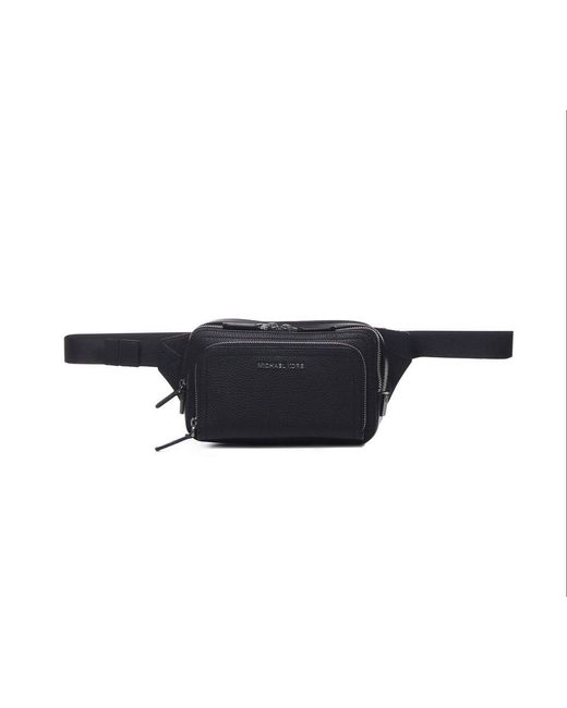 MICHAEL Michael Kors Black Hudson Logo Plaque Small Belt Bag for men