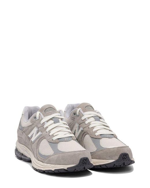 New Balance White 2002R Lace-Up Sneakers for men