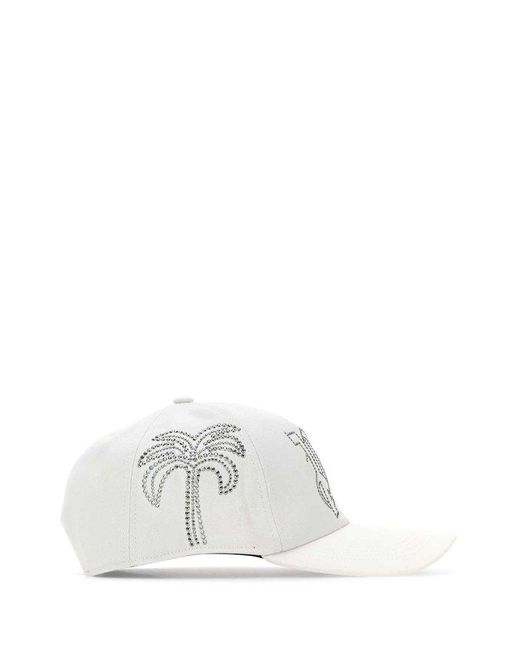 Palm Angels White Cappello for men