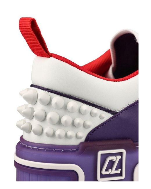 Christian Louboutin Purple Astroloubi Lace-up Sneakers for men