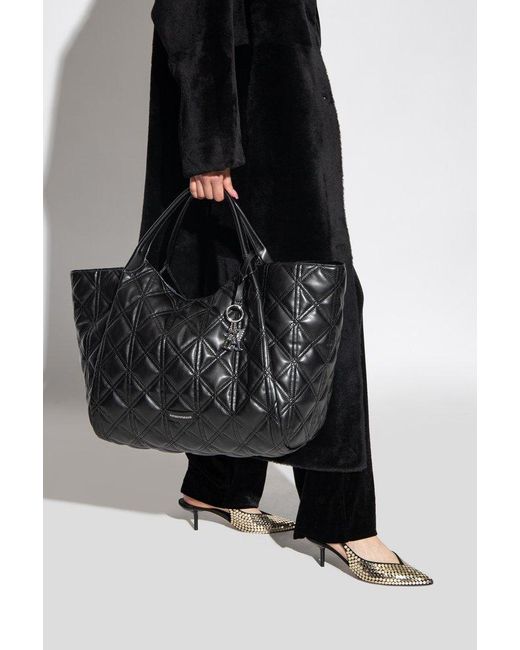 Emporio Armani Quilted Shopper Bag in Black Lyst