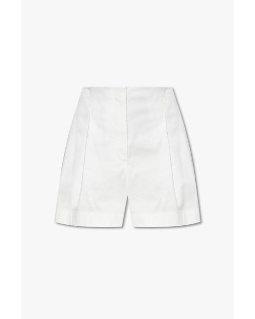 Fendi White High-waisted Shorts