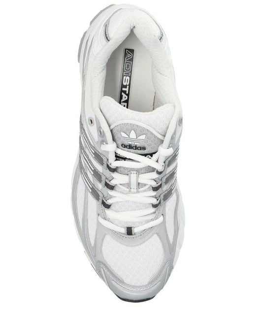 Adidas Originals White Adistar Cushion 3 Mesh Lace-up Sneakers for men