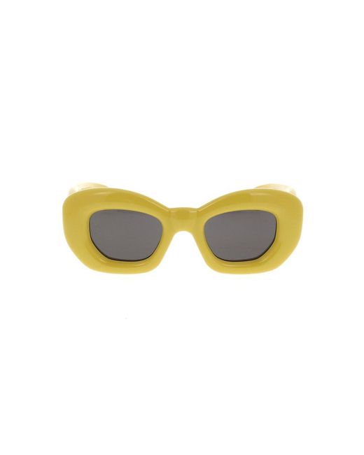 Loewe Black Inflated Butterfly Sunglasses In Nylon