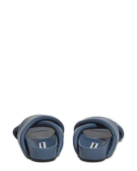 Jil Sander Blue Crossover-Strap Padded Sandals for men