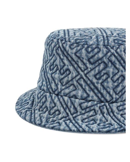 Fendi Blue 'ff' Denim Bucket Hat