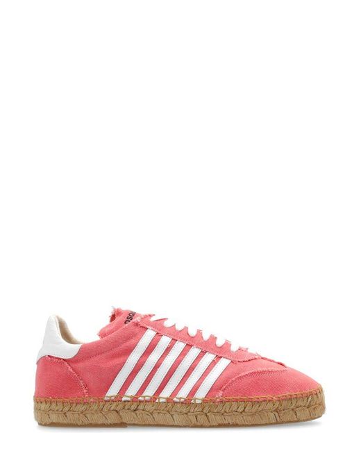 DSquared² Pink Hola Lace-up Sneakers
