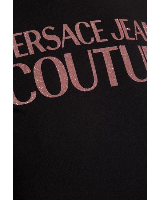 Versace Black T-shirt With Logo,