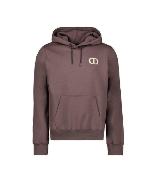Dior Brown Homme Cd Icon Embroidered Hoodie for men