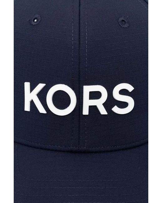Michael Kors Blue Curved Peak Baseball Cap for men
