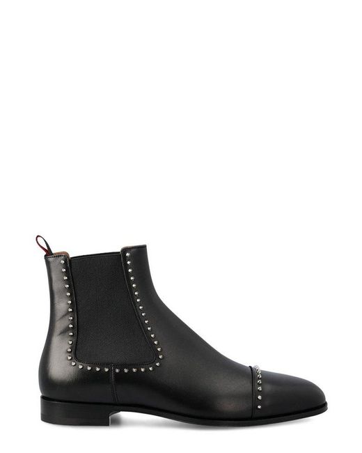 Christian Louboutin Black Chelsea Cloo Boots for men