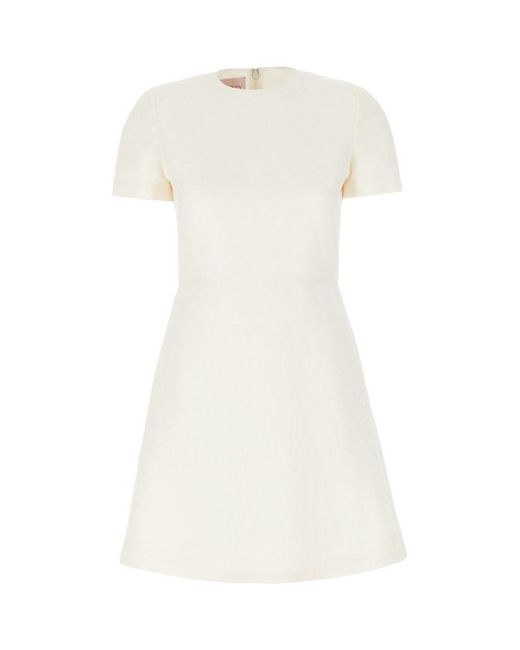 Valentino White Toile Iconographe Crewneck Mini Dress