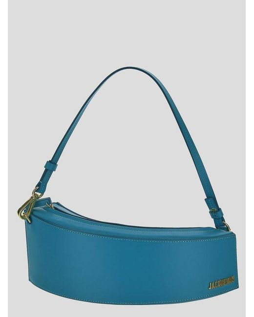 Jacquemus Le Bomba Logo Plaque Shoulder Bag in Blue Lyst