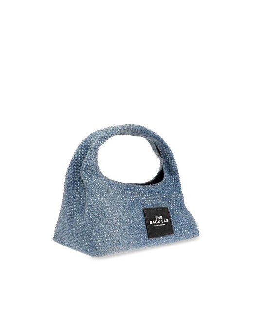 Marc Jacobs Blue The Sack Logo Patch Handbag