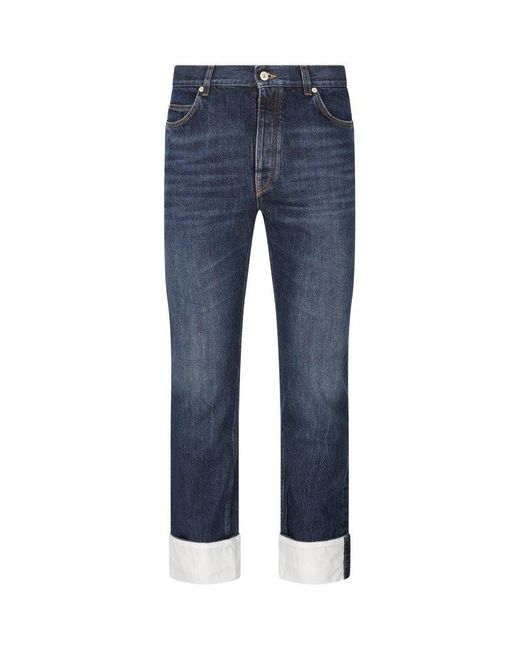 Loewe Blue Turn-up Denim Jeans for men