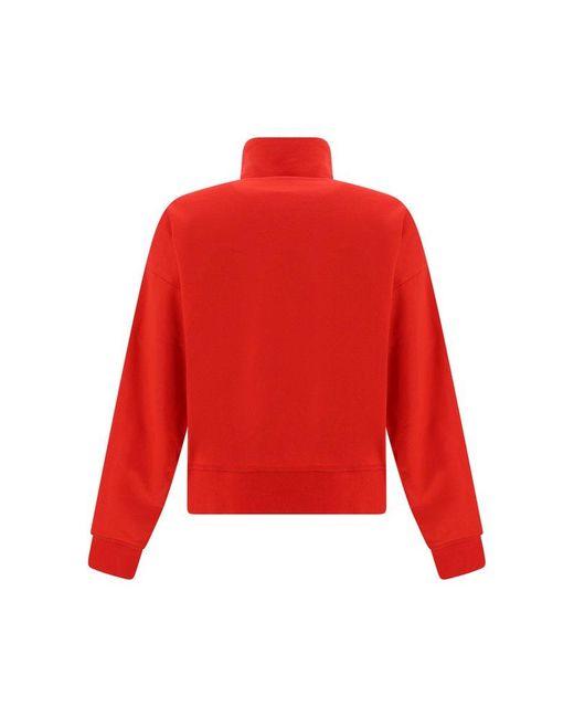 DSquared² Red Zip Up Sweatshirt With Logo Bands for men