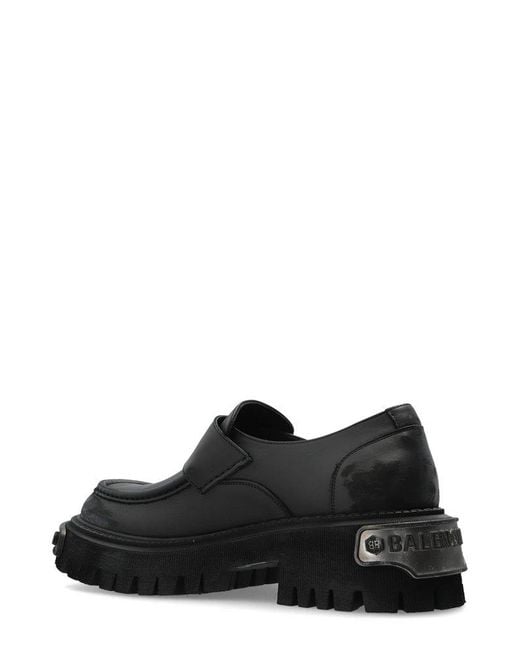 Balenciaga Black Tractor Loafers for men