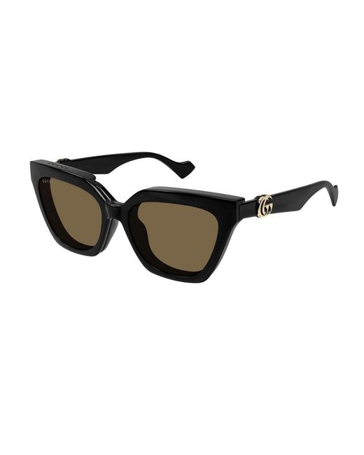Gucci Brown Cat-eye Frame Clip-on Sunglasses